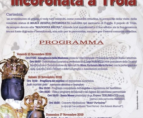 L'Incoronata visita la nostra città